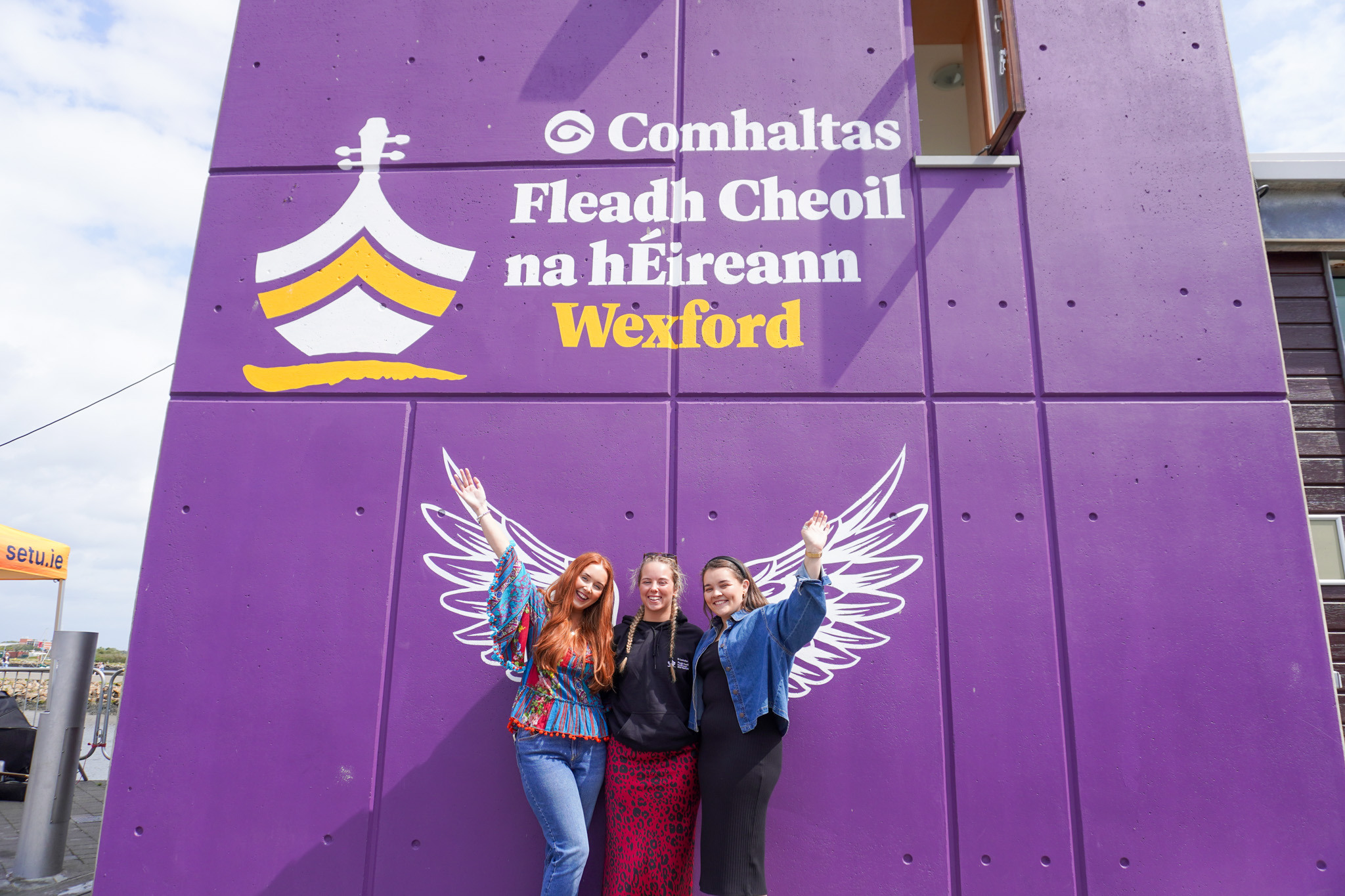 Pictured are SETU Music students at the Fleadh cheoil na hÉireann, at Wexford