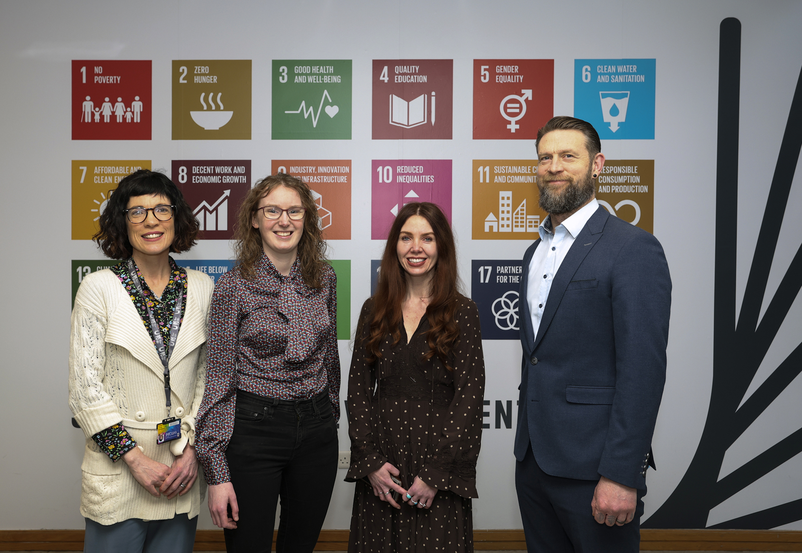 L to R: Dr Claire Lennon, Head of Department of Pharmacy; Dr Sinead O'Halloran, Head of Department of Science; Dr Tracey Coady, Lecturer in Pharmaceutical Science; and Dr Laurence Fitzhenry, Head (Waterford) of Faculty of Science and Computing.