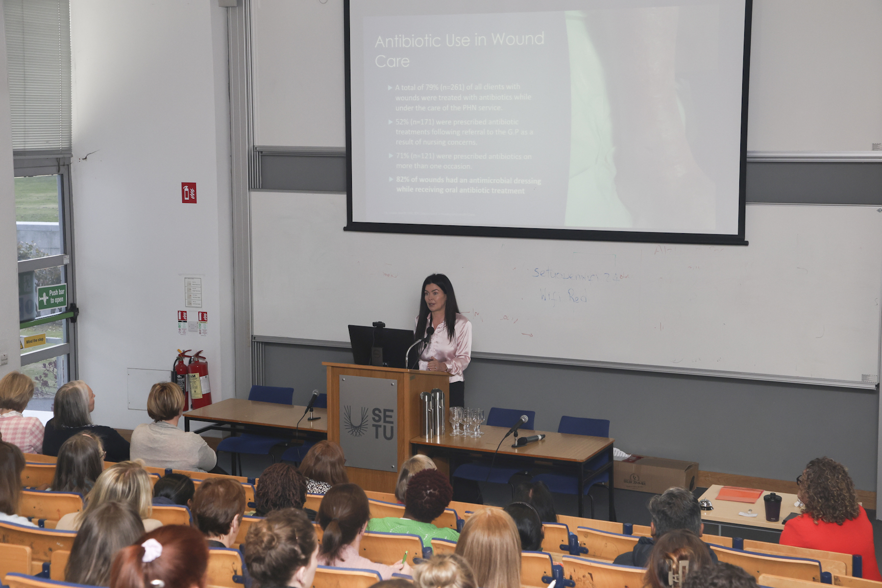 Louise Skerritt PhD student addressing the masterclass