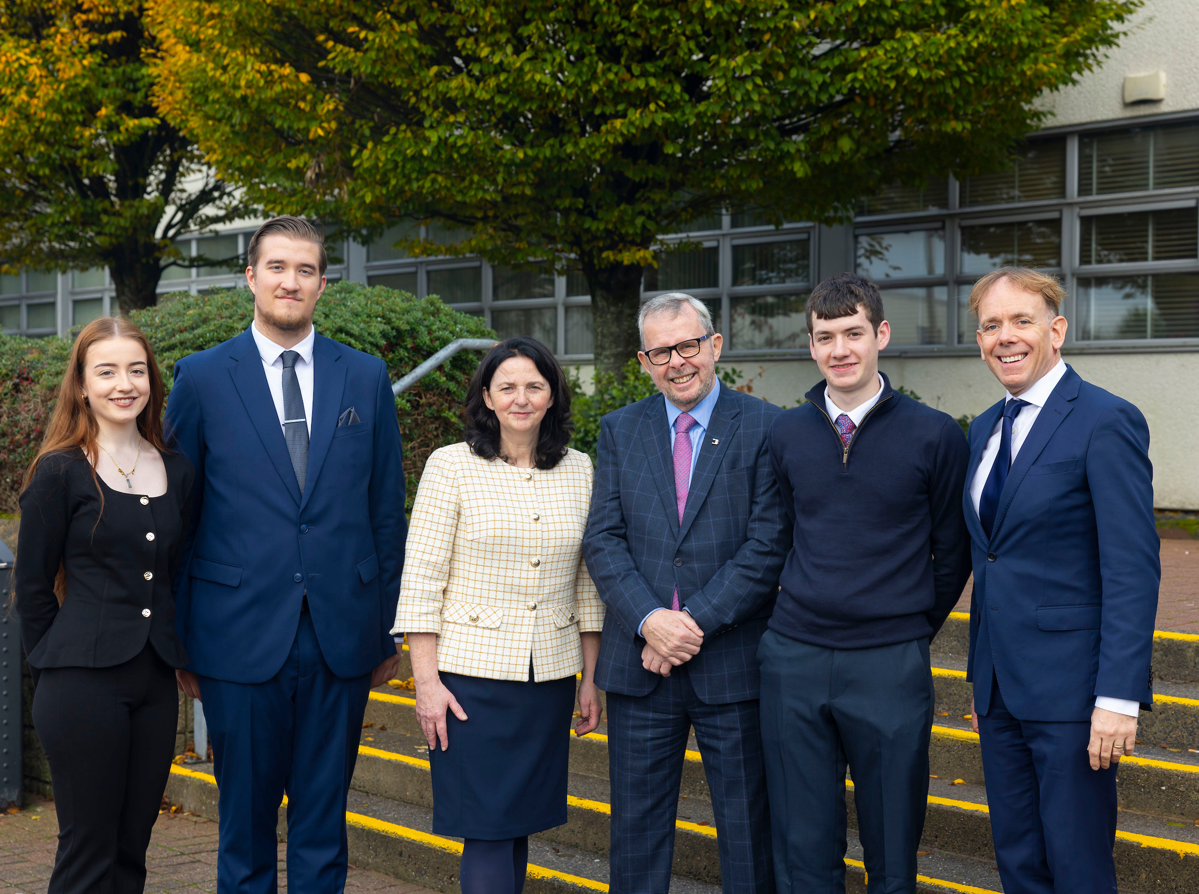  Caitlin Cleary and Zeteny Kovacs, Cyril Mc Aree, Eammon Dowling and Dr.Don O'Neill in a group photo
