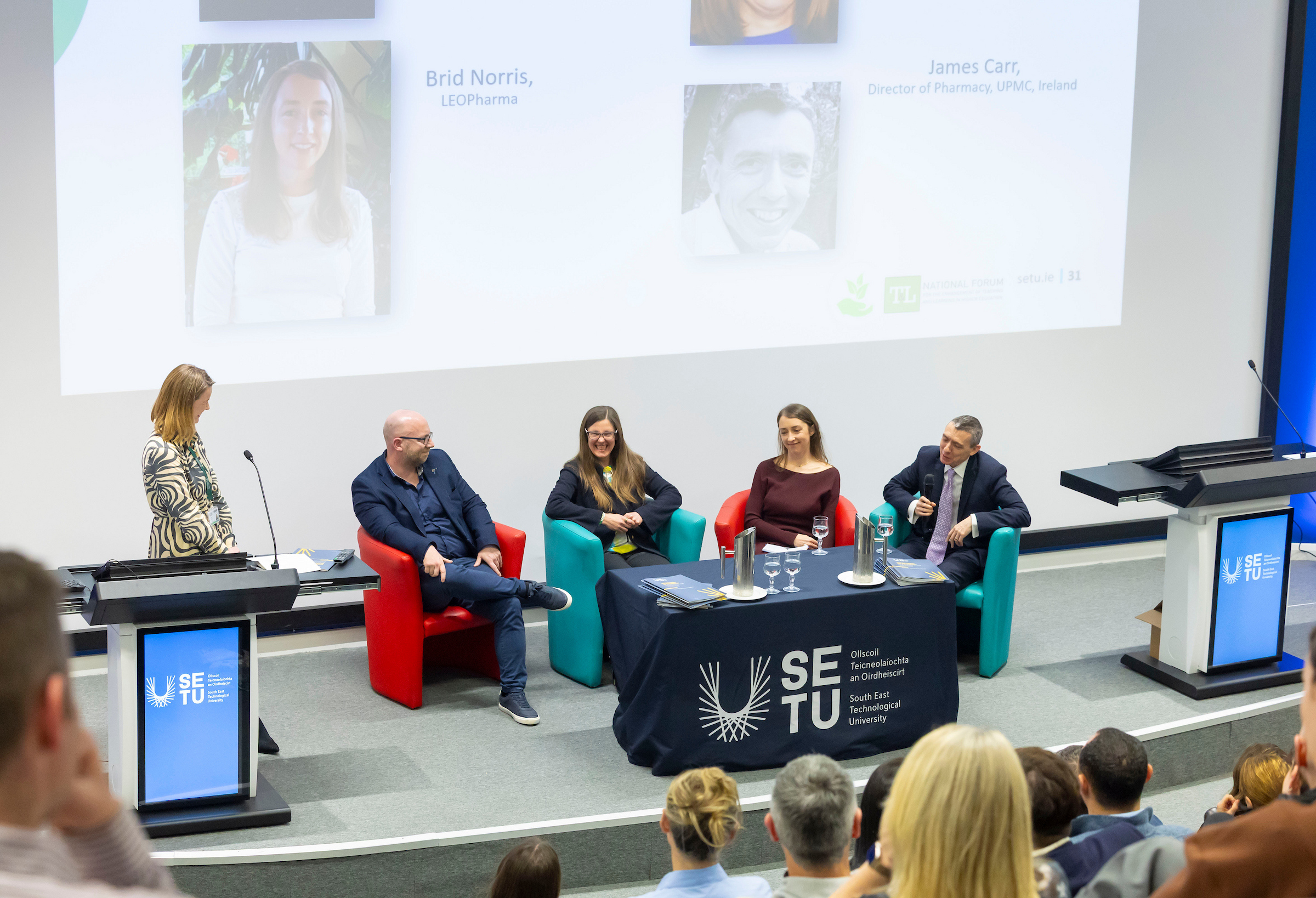 Panellists shared practical strategies to address workplace pressures, reduce burnout, and foster supportive environments for both pharmacists and students