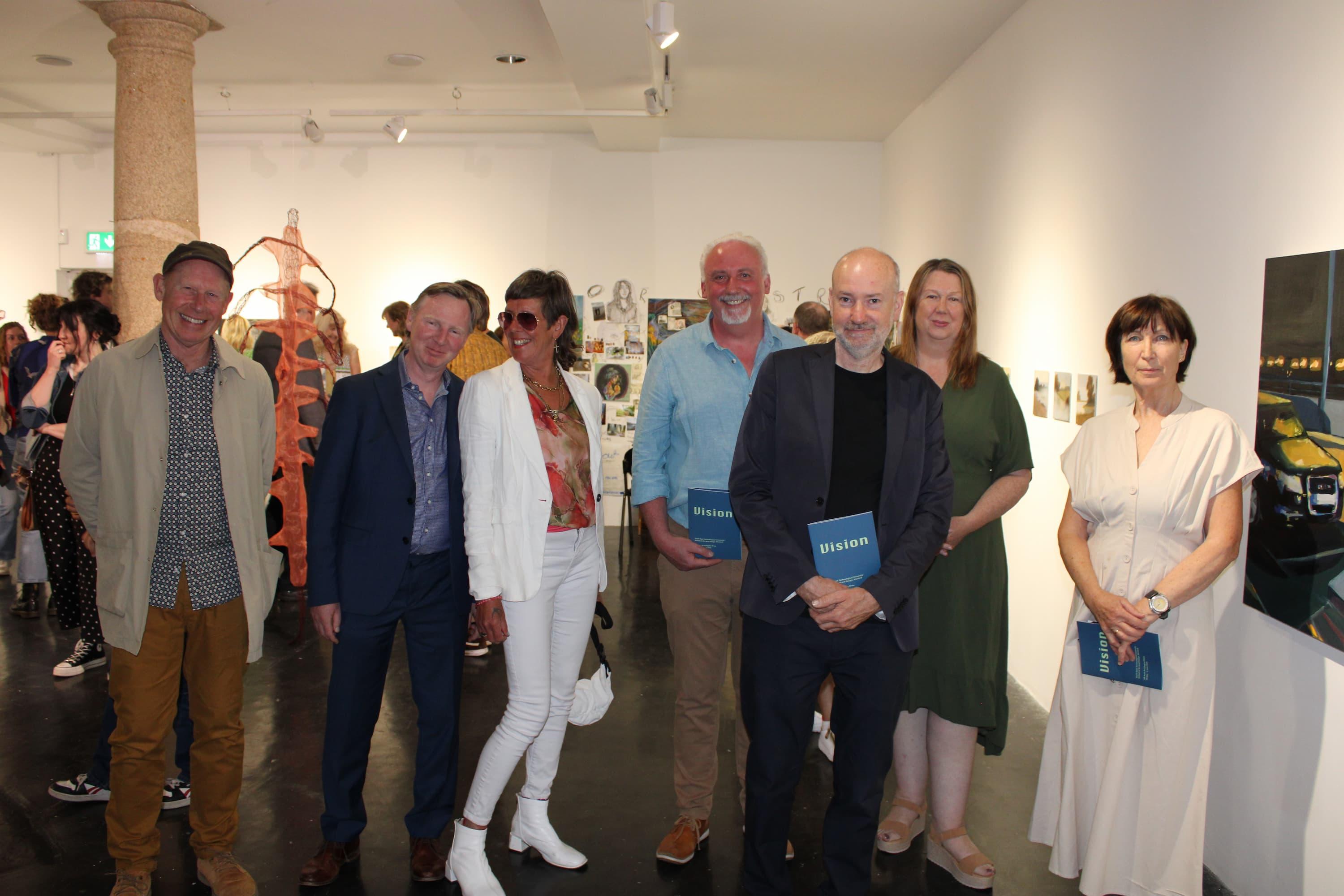 picture of Lecturers with Elizabeth White, Director of Wexford Art Centre and Mary Ruth, Artist at SETU's Vision Exhibition
