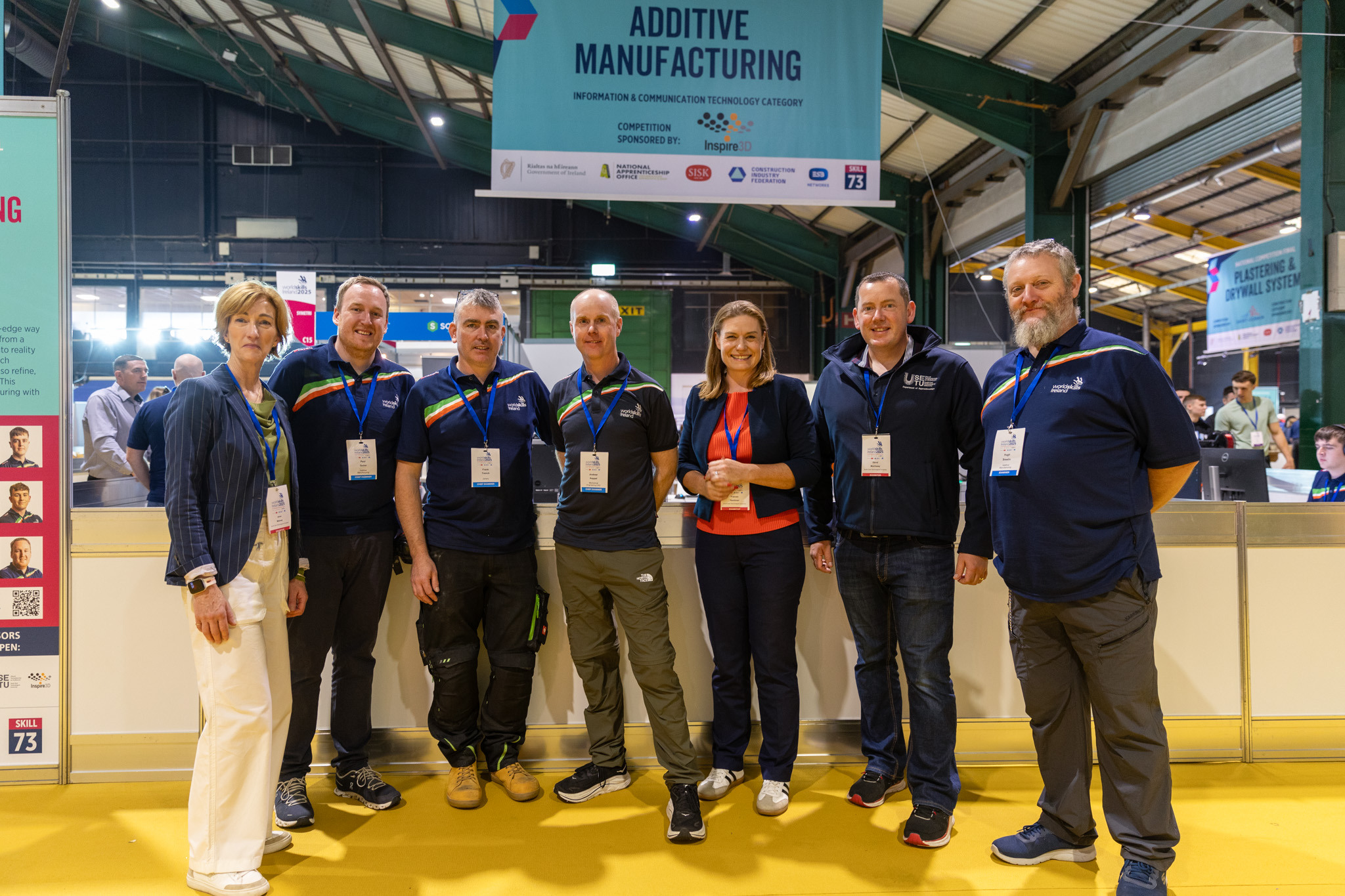 Dr Frances Hardiman, Head (Carlow) of Faculty of Engineering and Built Environment; David Morrissey, Head of Apprenticeships; and Anne Meaney, Head of Extended Campus pictured with SETU lecturers and trainers.