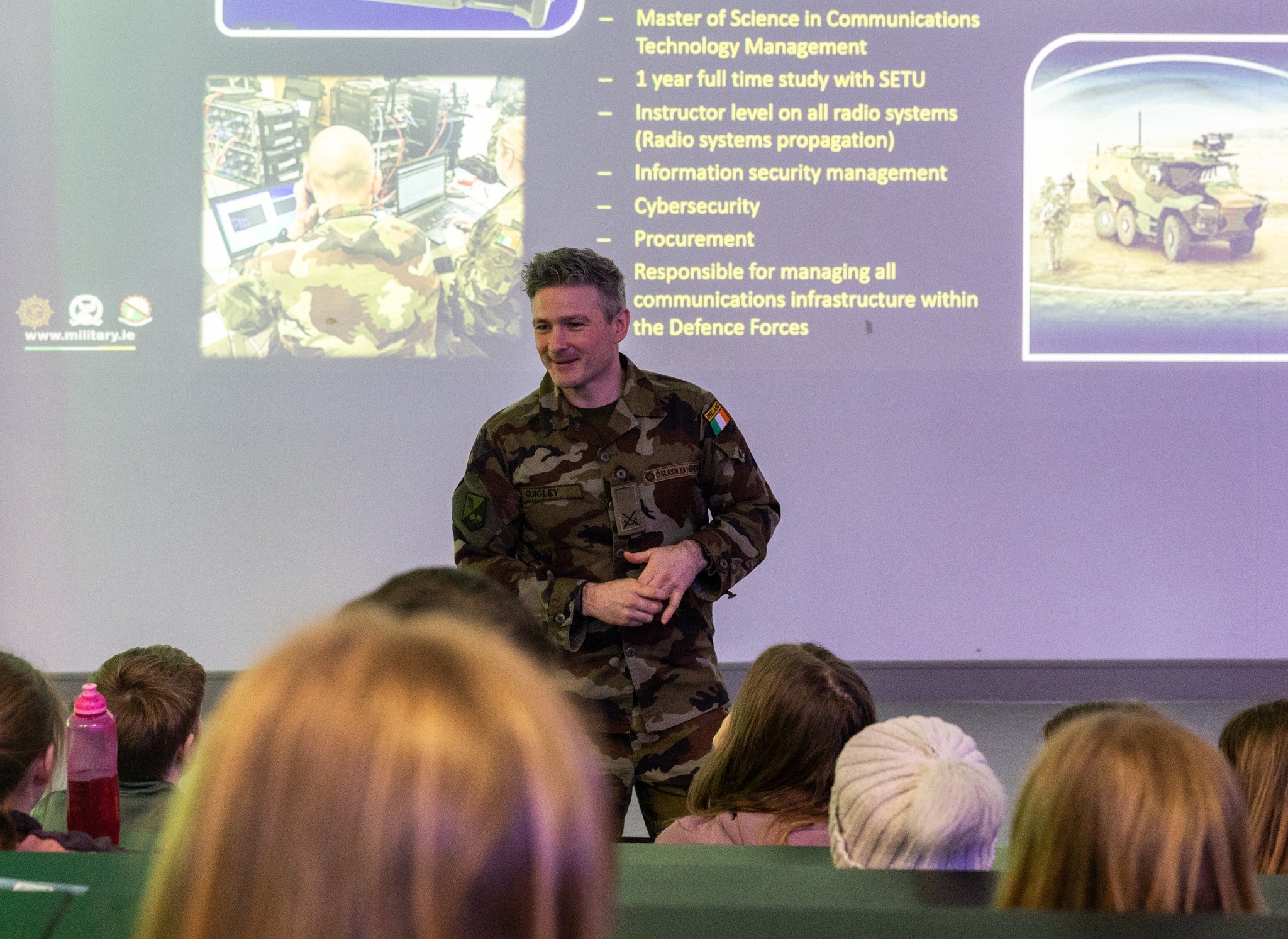 welcoming members of the Irish Defence Forces to our campus.