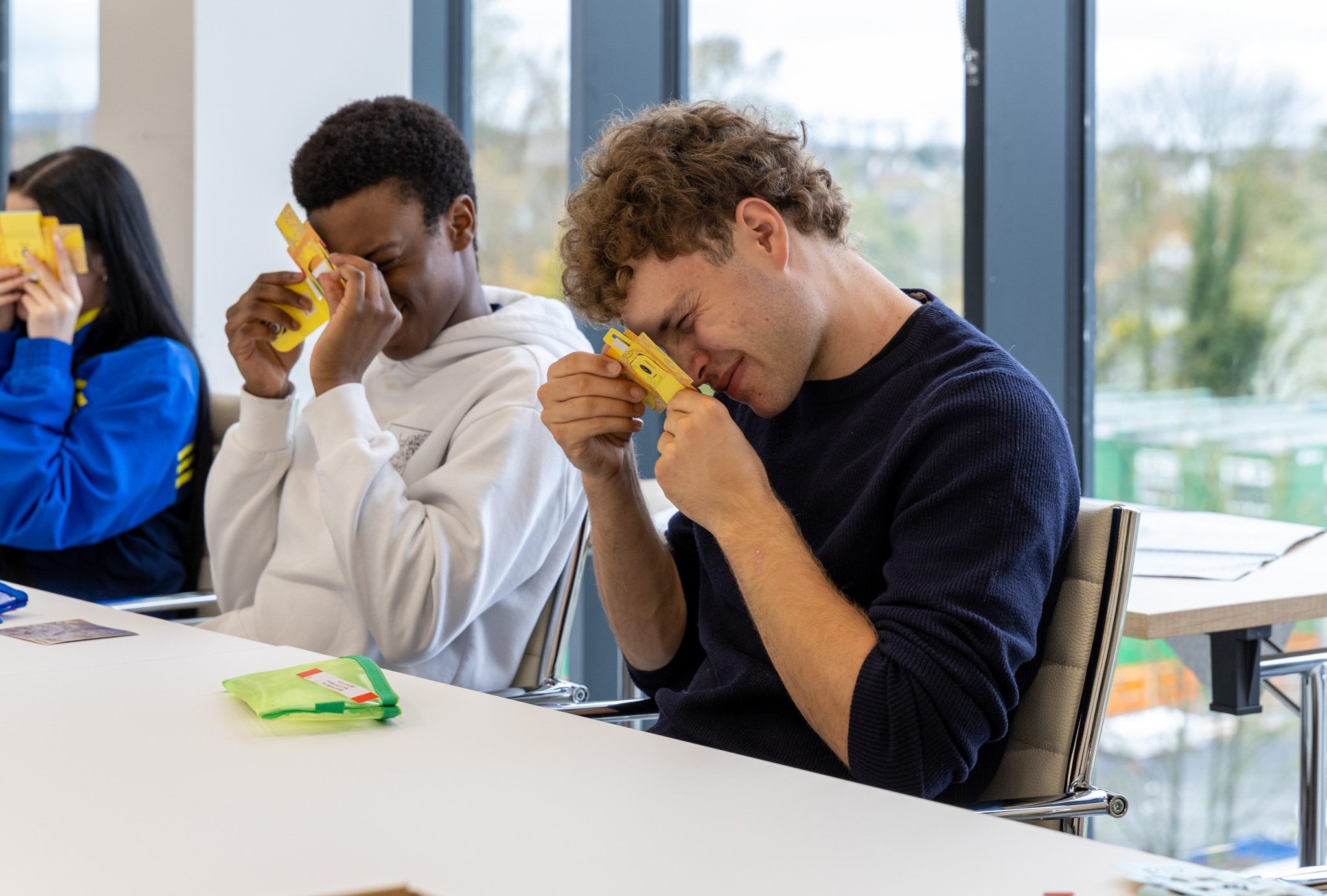 Students explore microcircuits during a biomedical technology education workshop at SETU.