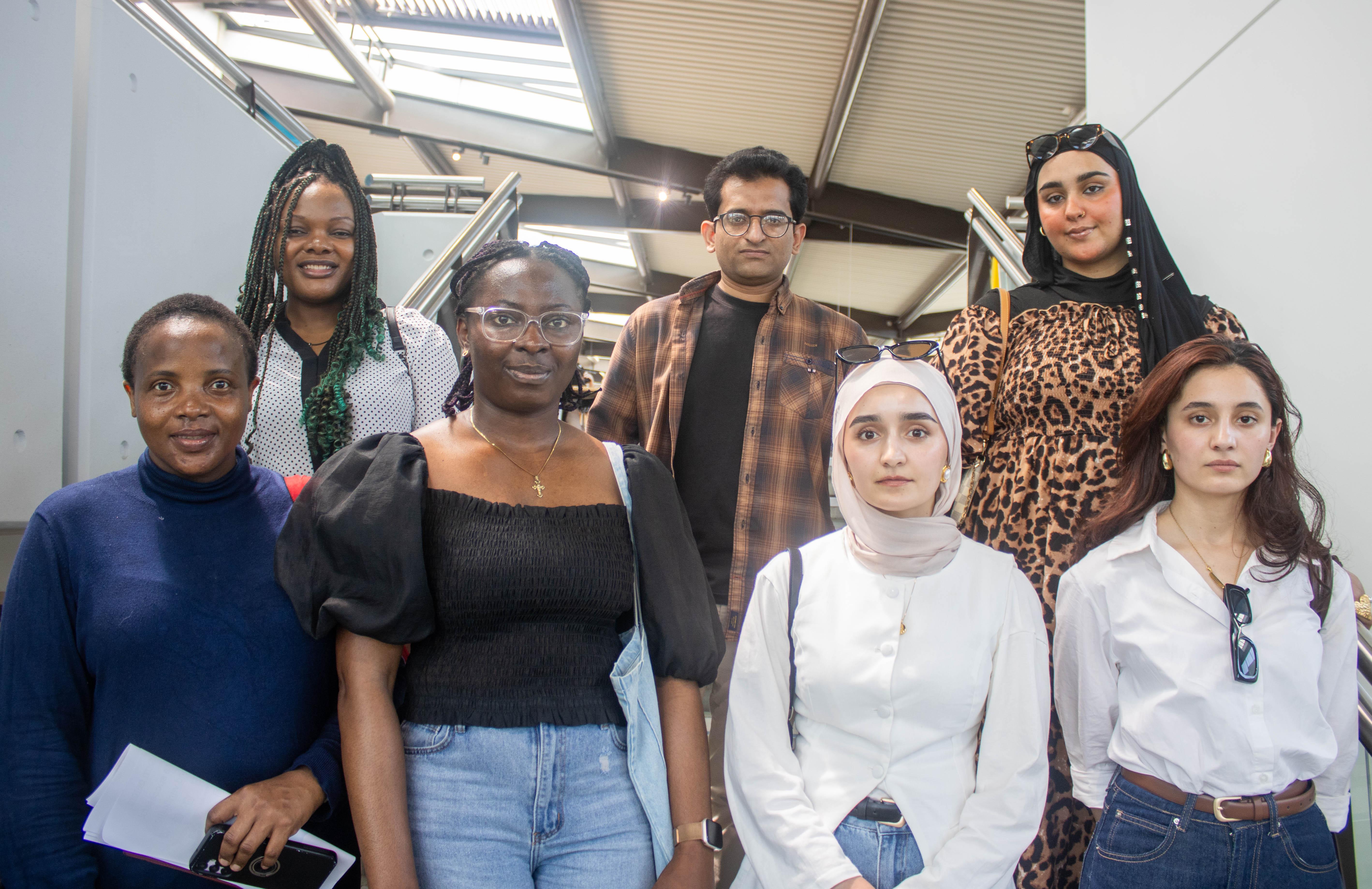 Sanctuary Scholars photographed at the annual Sanctuary Scholars lunch at SETU's Kilkenny Road Campus.