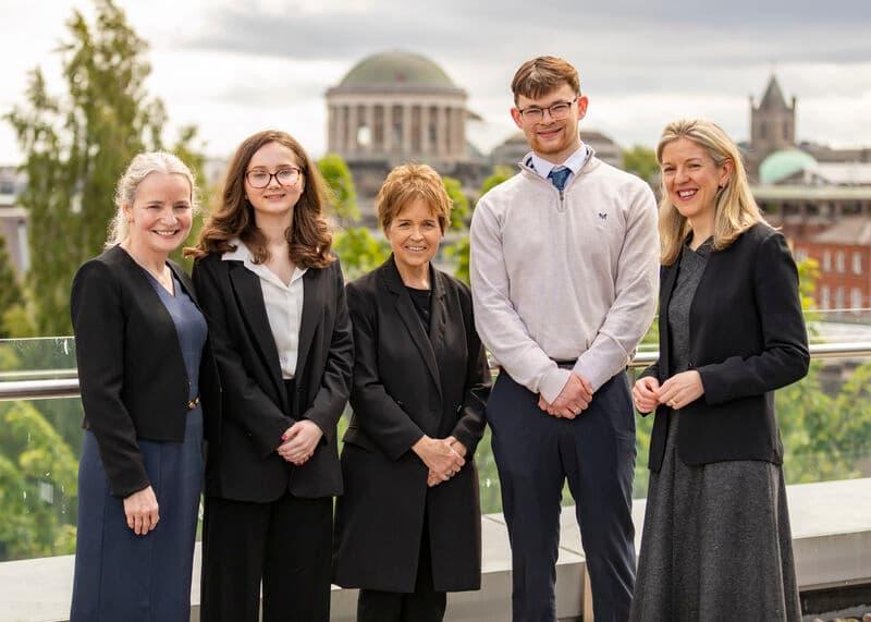 Kateryna Hrechana pictured with Maria Browne, Chief State Solicitor; Ciara Murphy, Assistant Chief State Solicitor; Annmarie Ryan, Principal Solicitor; and Matthew Cahill.