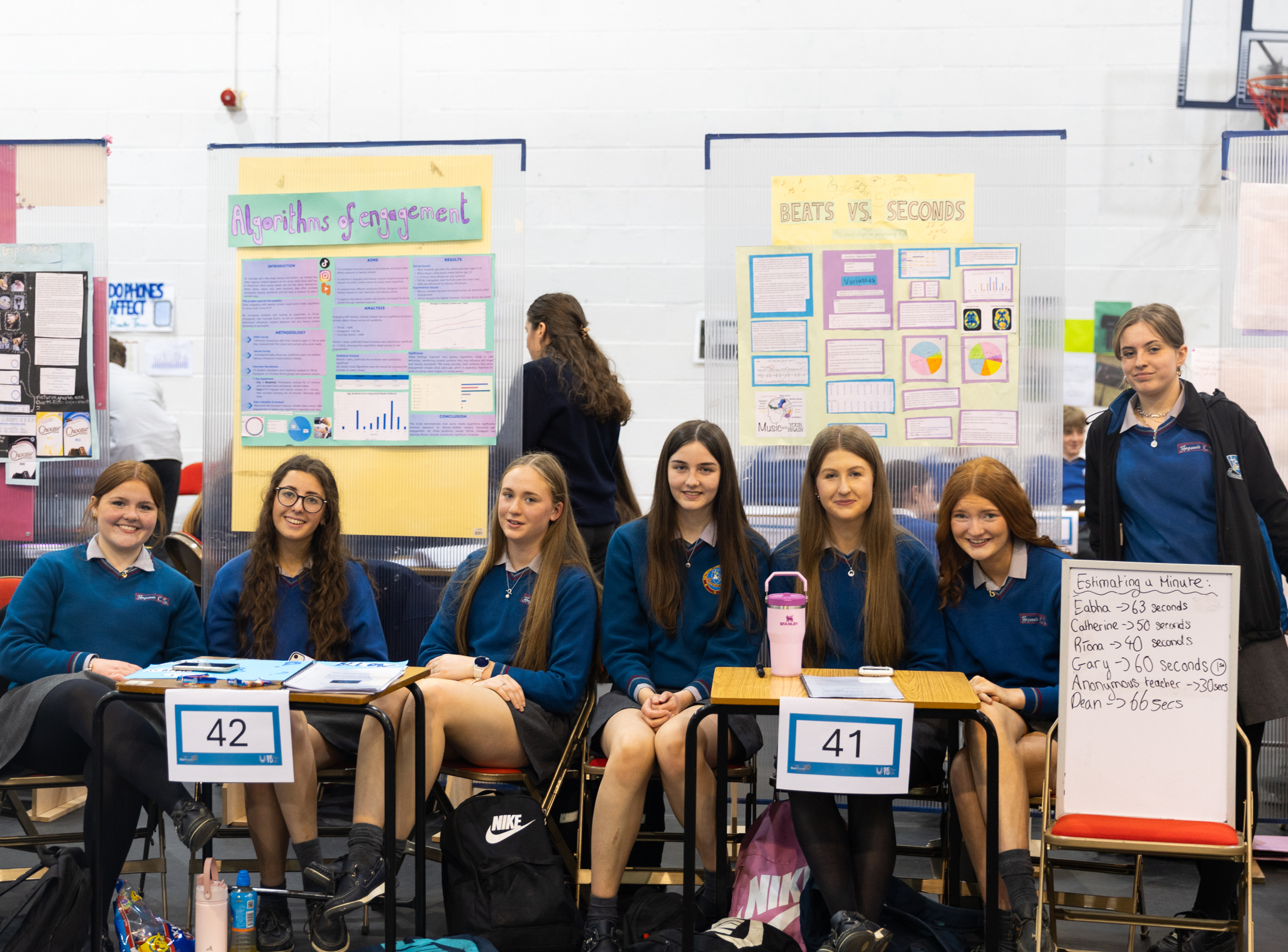 students exhibiting their work at sci fest