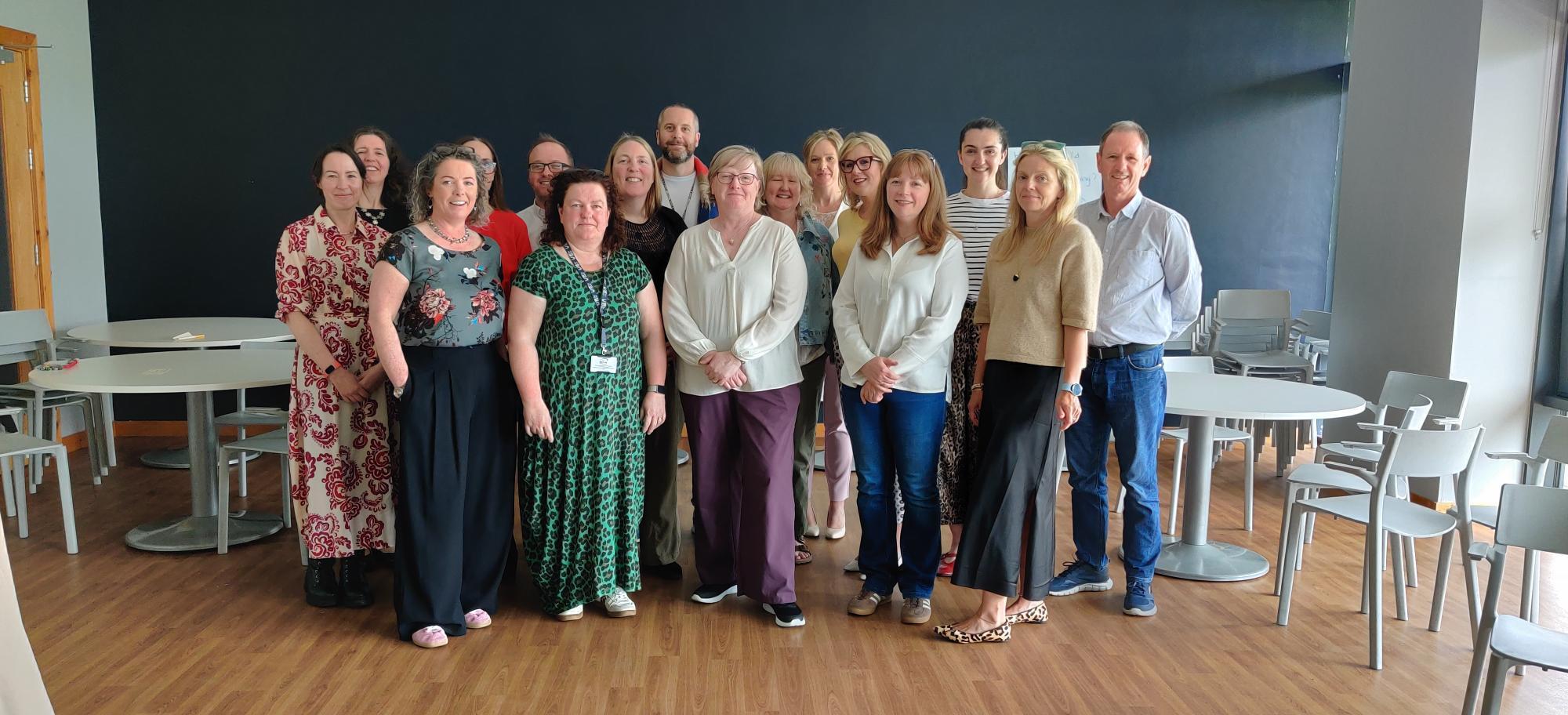 Staff of the Faculty of Ecuation and Lifelong Learning at the 'Away Day' at SETU Arena. 