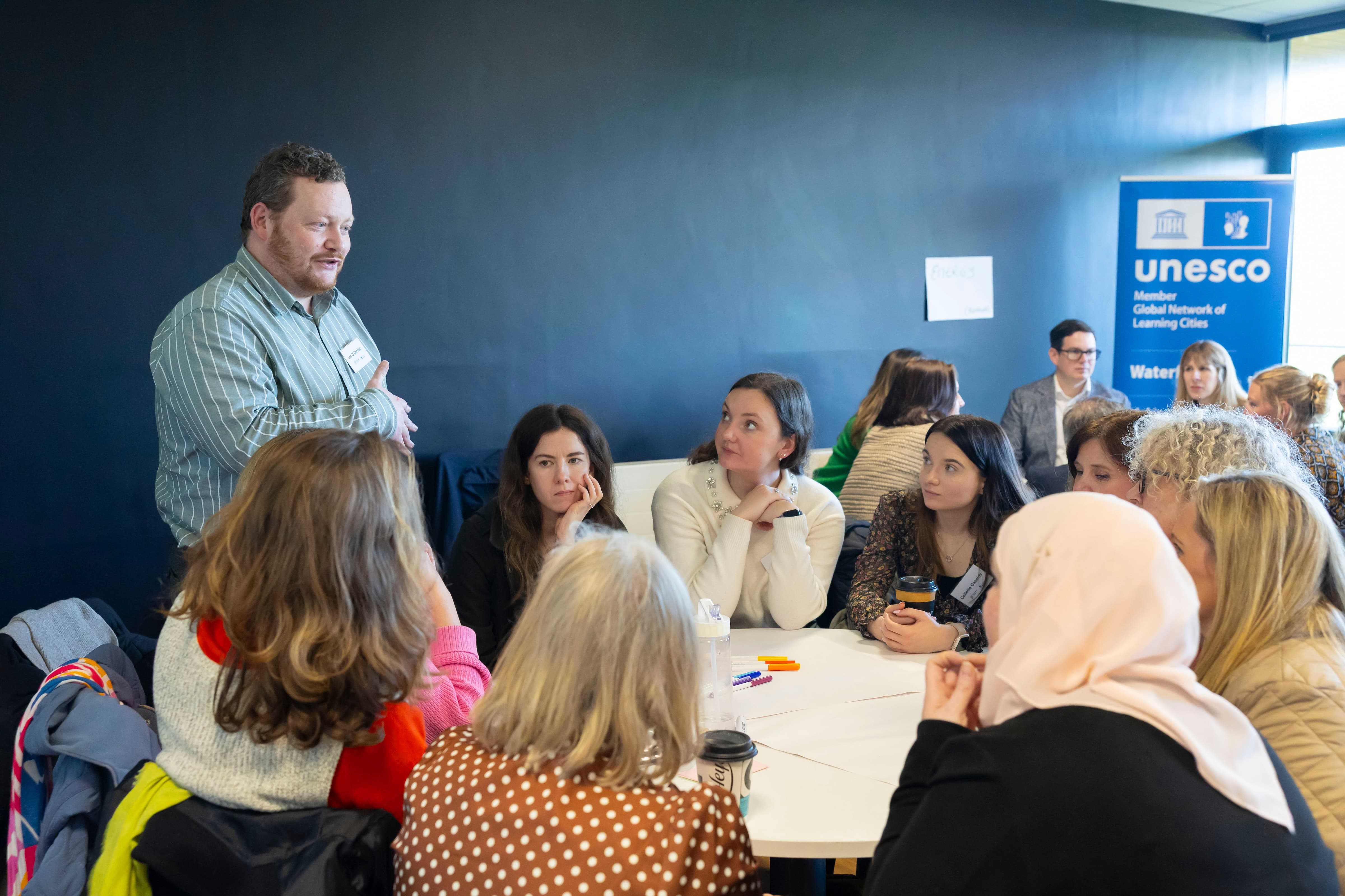 World Café Workshop: Irish Network of Learning Cities delegates peer-to-peer sharing session