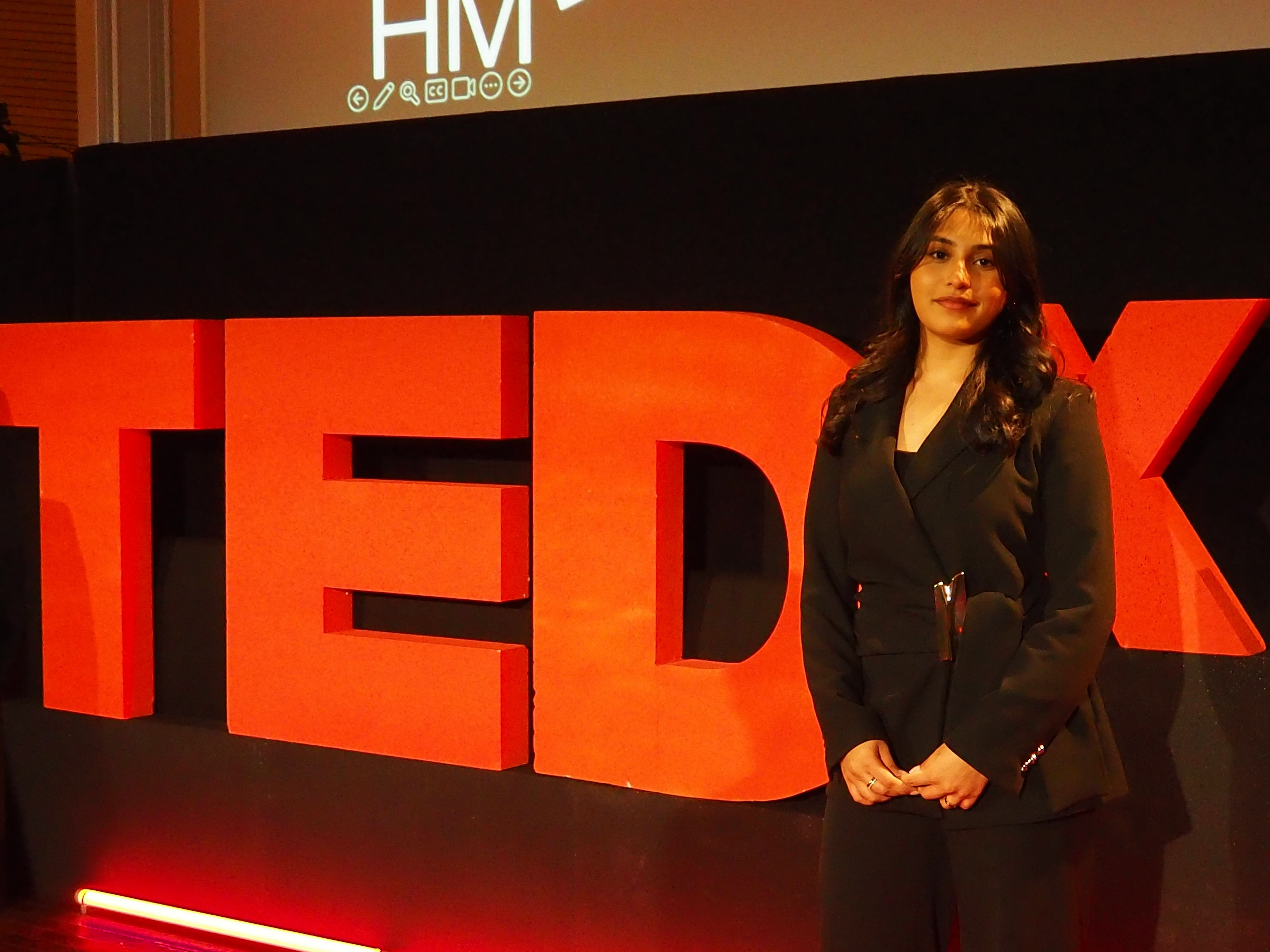 SETU student Rimsha Sajid, who gave a TEDx talk in Munich on the addiction of technology