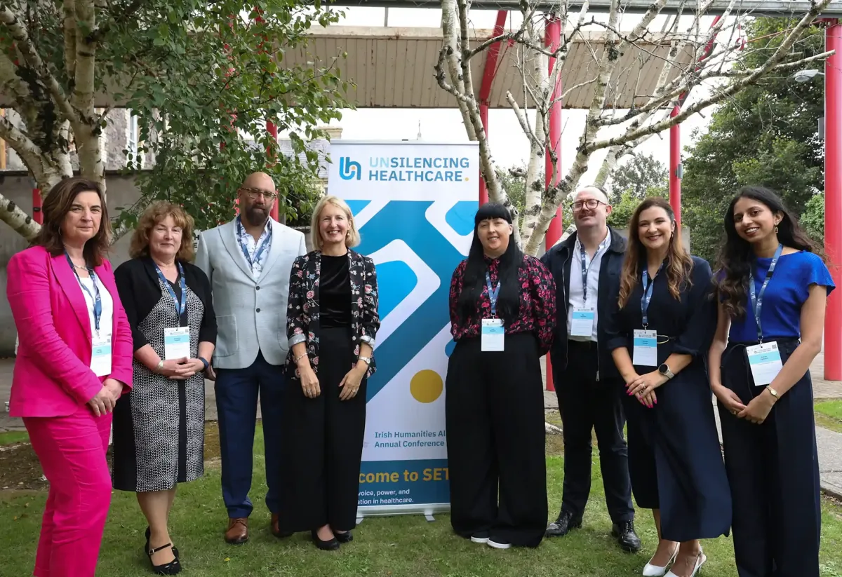 L-R: Dr Sonia Tiernan; Dr Suzanne Denieffe; Professor Yvon Bonfenant; Prof. Veronica Campbell; Dr Jess Mannion; Dr Danielle Douglas; and Ashna Ephraim.