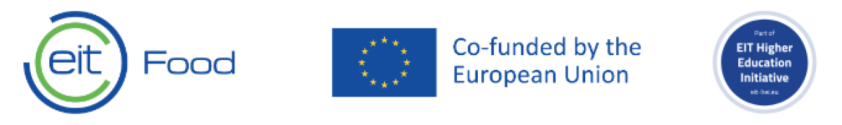 Three logos respresenting projects funded under EIT Food