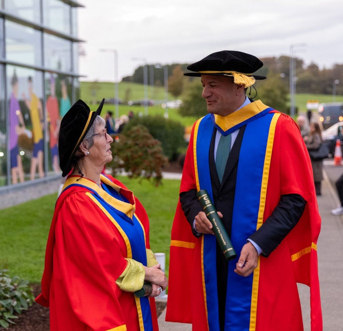 After receiving their honorary doctorate awards from SETU were Professor Pat O’Connor and Leo Varadkar.