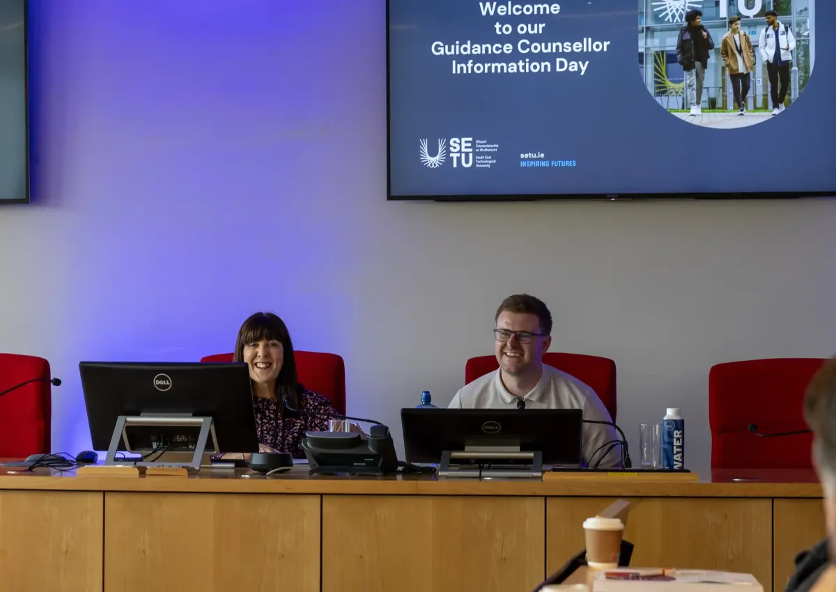 Dr Laura Keane, Director of Student Life and Experience, and Tom Grinsell, Student Volunteering and PVA Co-ordinator
