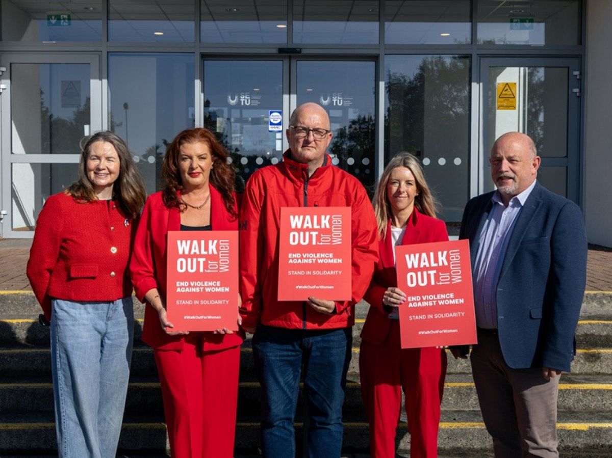 SETU staff joined the national walk out for women