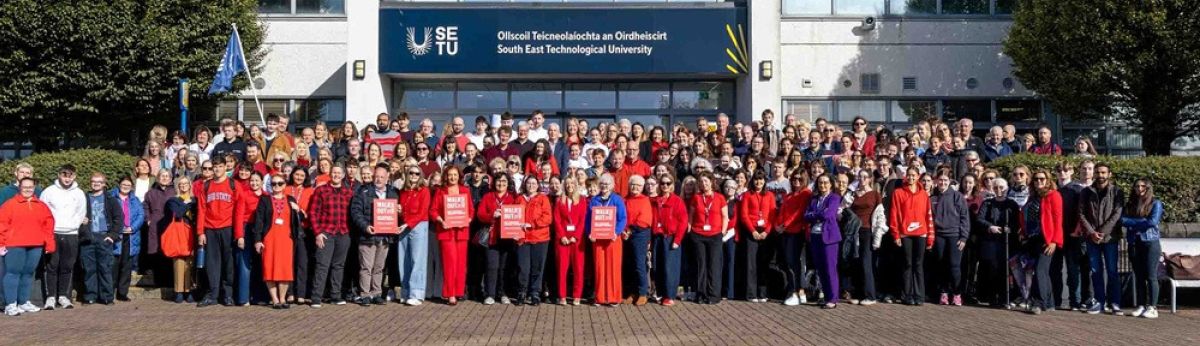 SETU staff and students joined the national walk out for women.