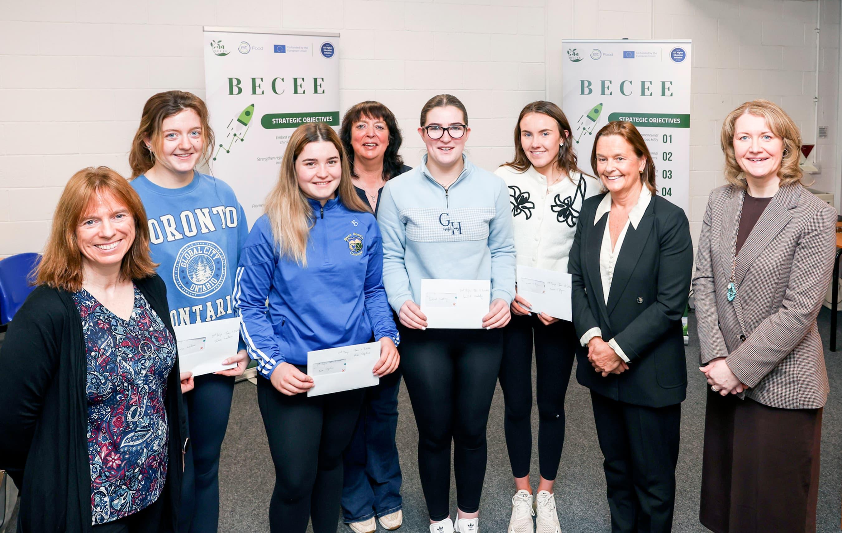 "Sugar and Grind", led by Abbie Graham, Kayanna Greene, Claire Doyle, and Niamh Lambert, claimed first prize. "Live4Coffee"