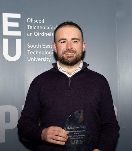 SETU graduate Jack Honnen, who received the Most Innovative Business Idea award 