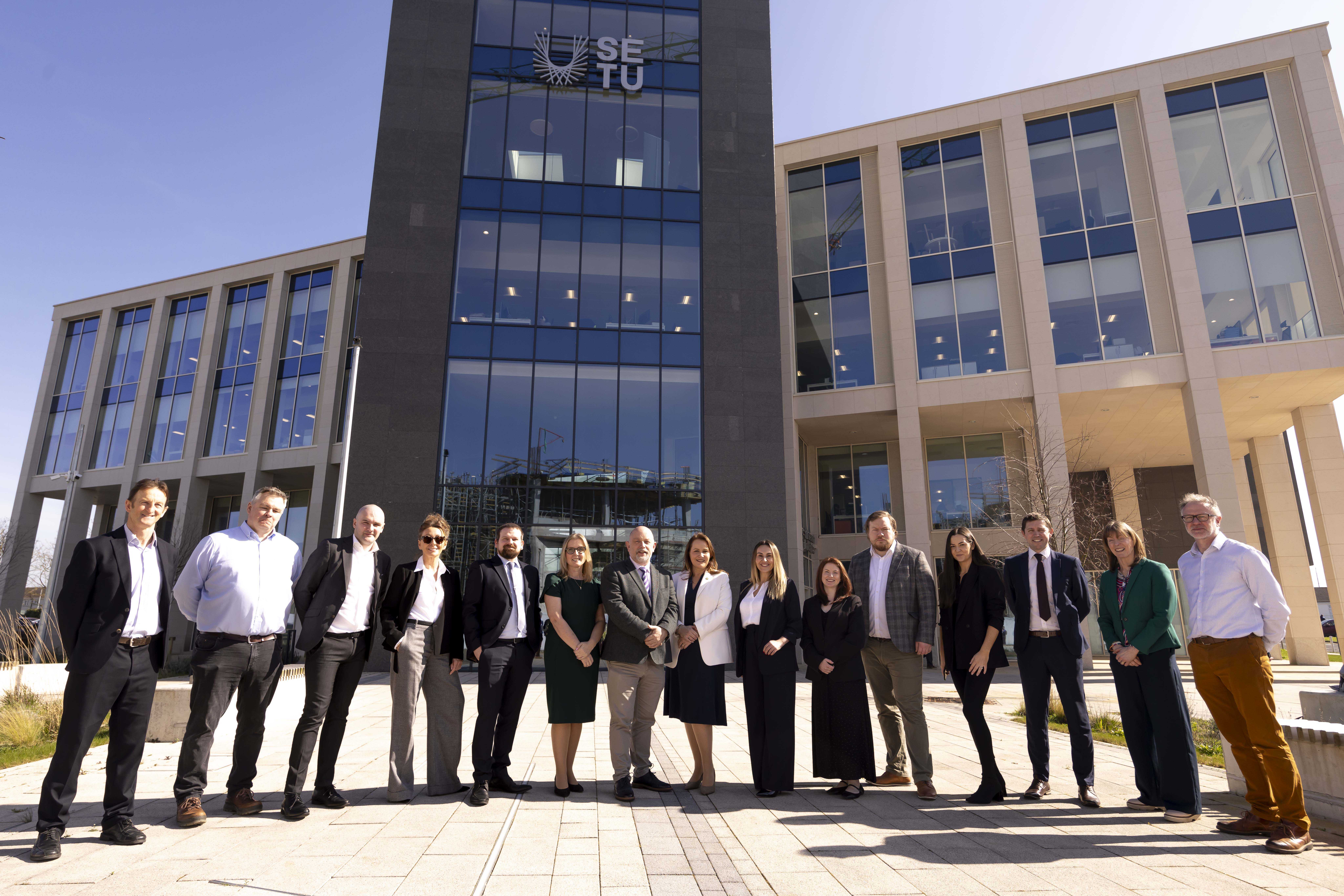 Representatives from SETU and IDA Ireland gather for the&nbsp;announcement that leading UK insurance company&nbsp;InsurEvo, along with its travel insurance brand JustCover,&nbsp;has chosen SETU Carlow as the destination of its EU hub