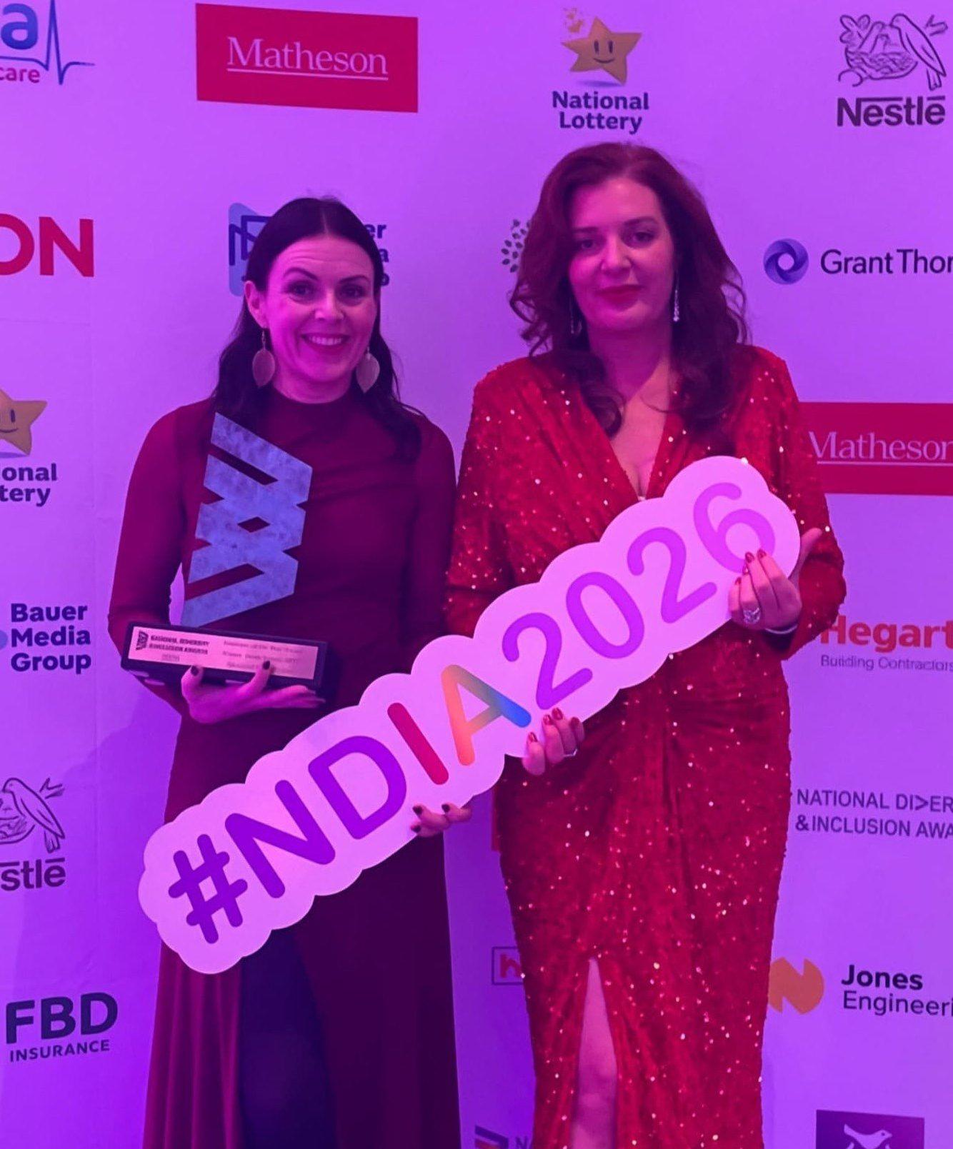 Sarah Sartori and Róisín Shanahan at the National Diversity and Inclusion Awards.