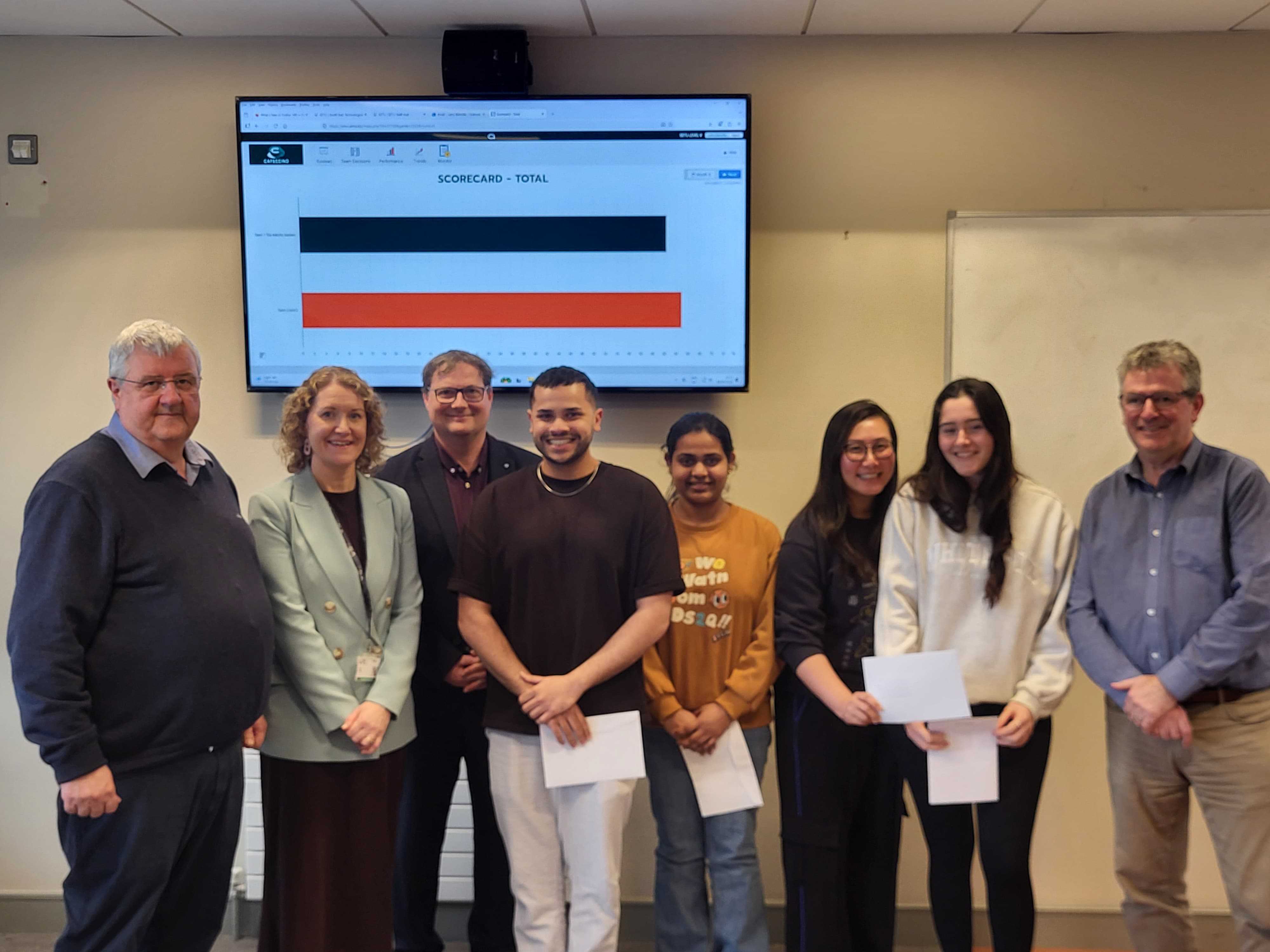 The Masters winning team of the SDG coffee shop simulation