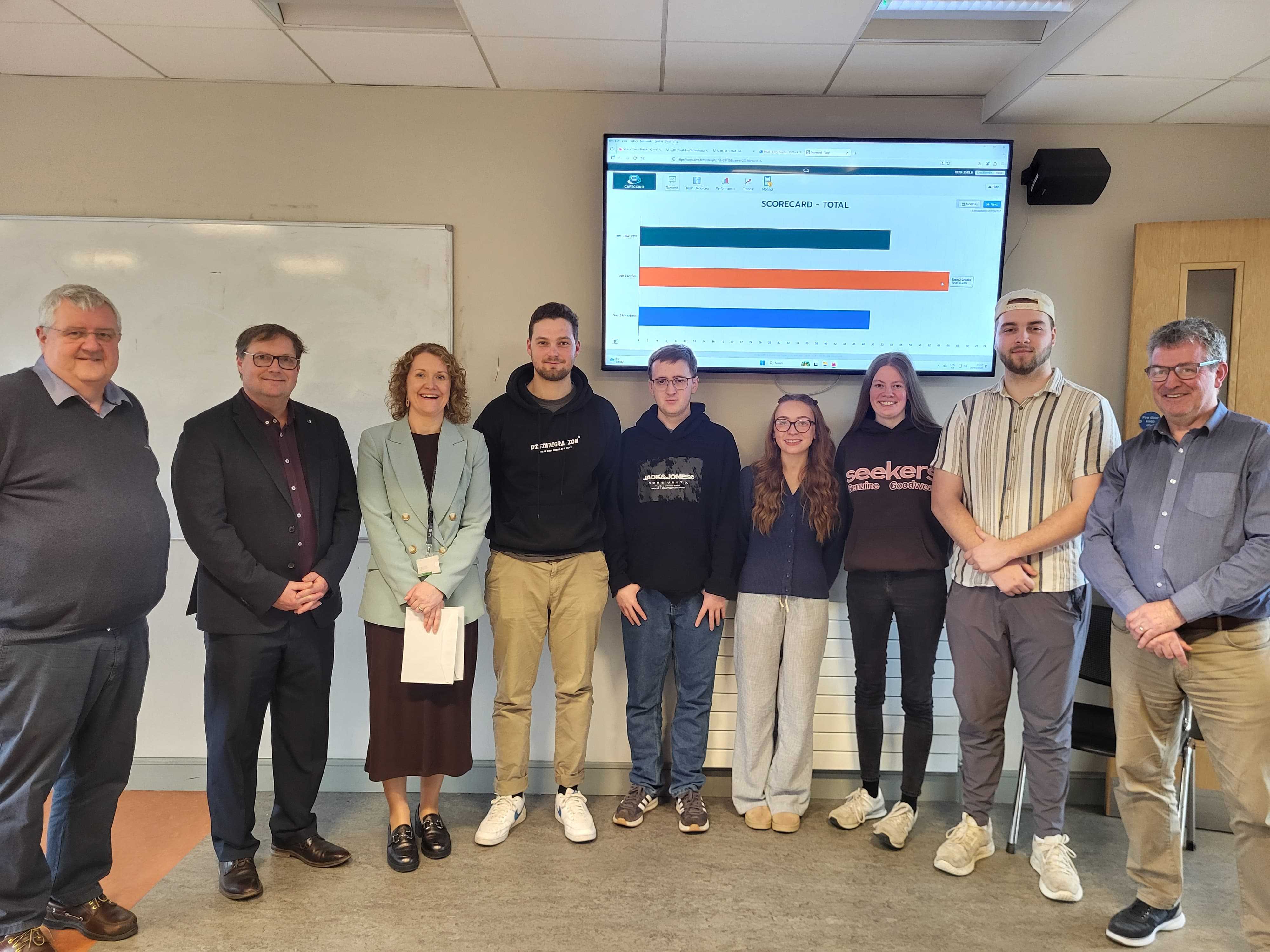 students from the Master of Science in Supply Chain Management and Bachelors of Business in Supply Chain Management programmes recently completed a coffee shop business simulation game