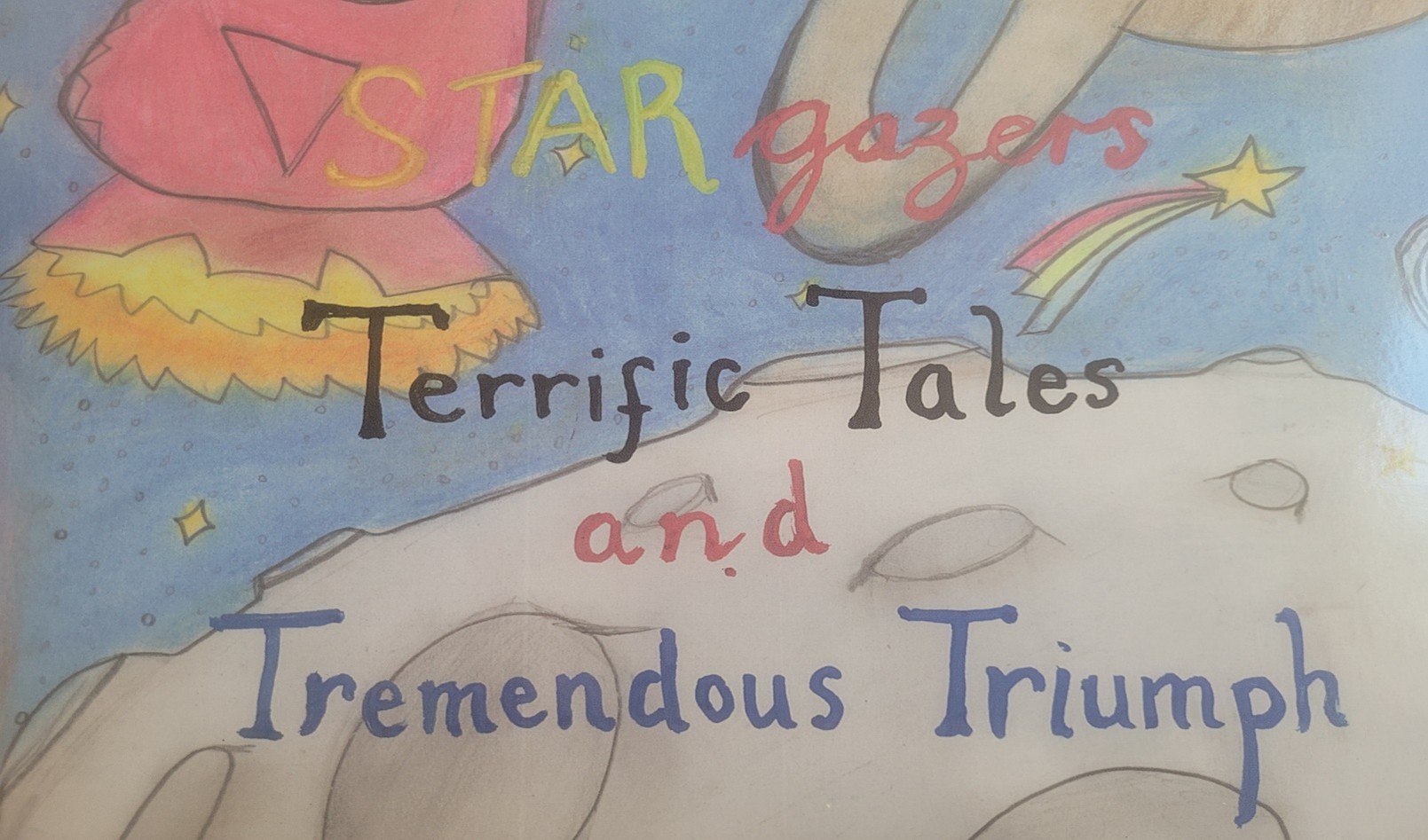 Cover art for book which includes night sky and moon and stars