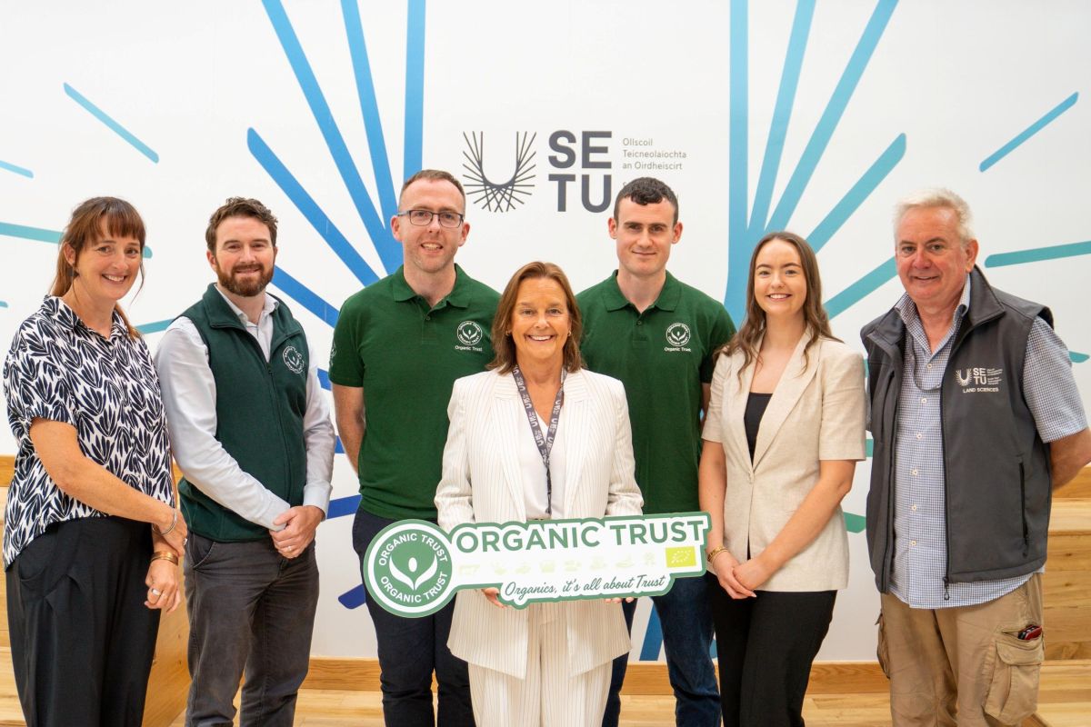 The winners of the Organic Trust Bursary with the representatives of the organisation and representatives of SETU