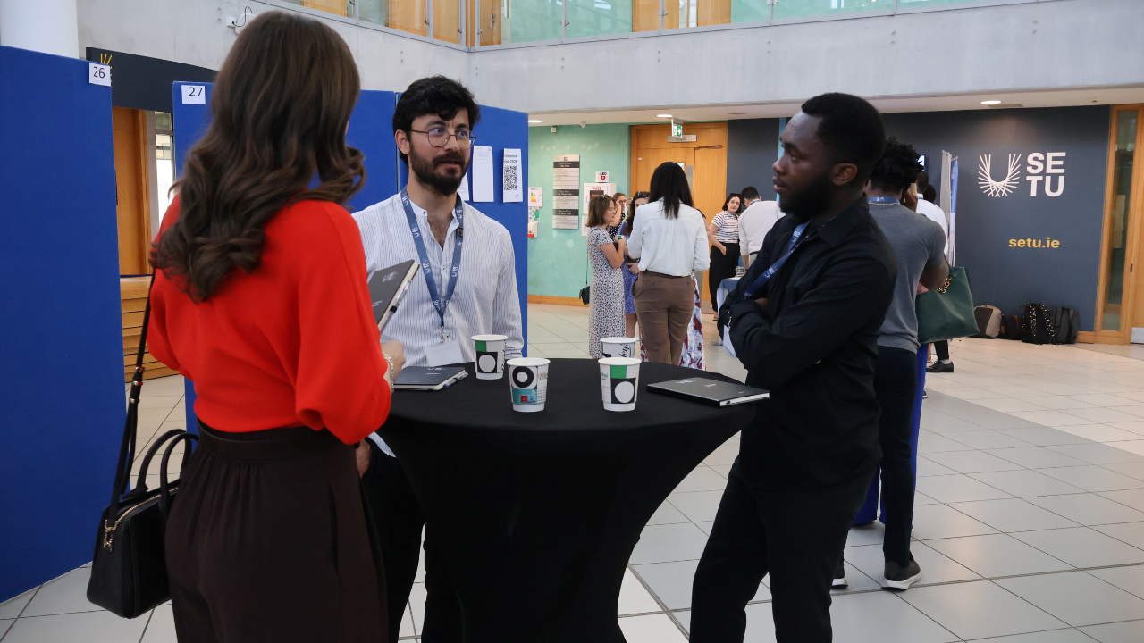 SETU postgraduates taking during conference
