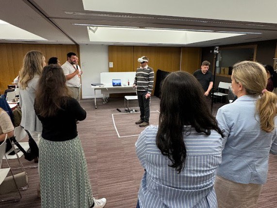 Healthcare workers testing VR technology at DDS MAP conference