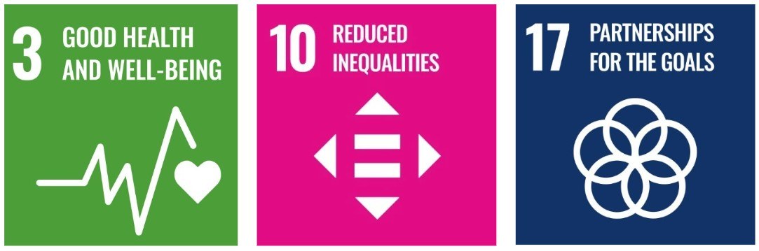 Sustainable Development Goals 3 and 10 and 17 - logos