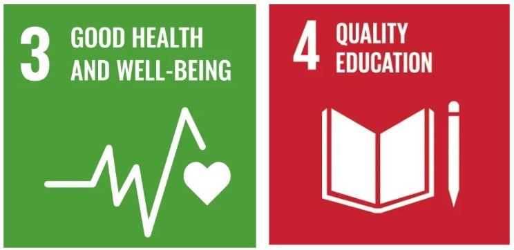 United Nations Sustainable Development Goals (SDGs) 3 and 4.