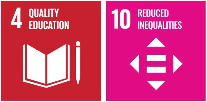 Sustainable Development Goals 4 and 10 - logos