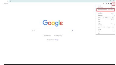A demonstration on how to access a google incognito window via the google browser
